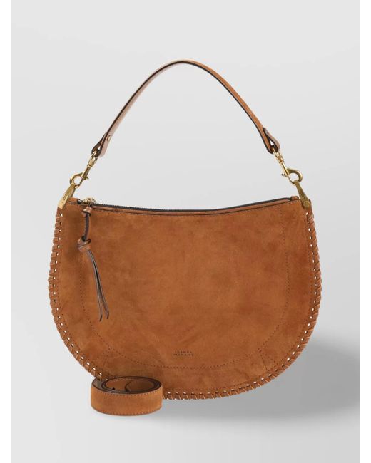 Isabel Marant White Oskan Soft Calf Leather Shoulder Bag