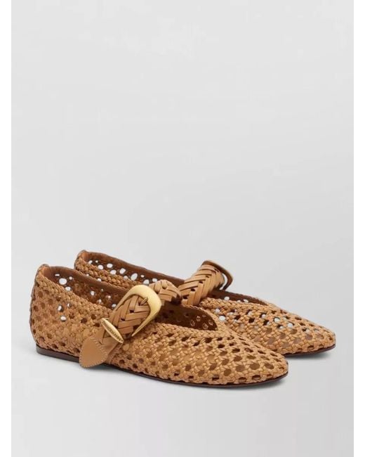 Zimmermann Brown Alchemy Leather Loafers Almond Toe Hardware
