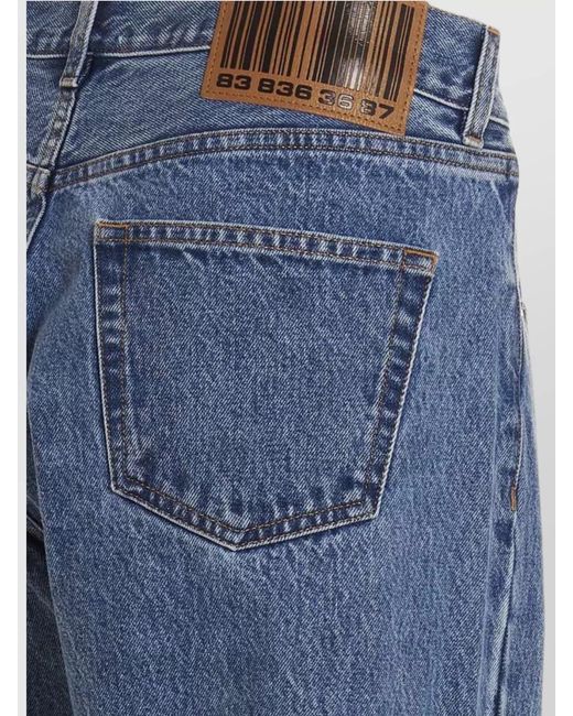 VTMNTS Blue Denim Straight-Leg Trousers for men