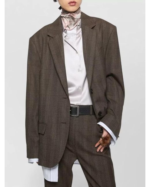 Acne Brown Wool Blend Single Breasted Blazer