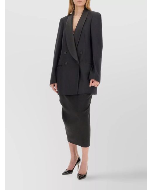 Dries Van Noten Gray Double-Breasted Blazer