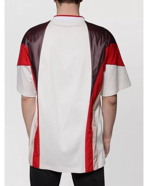 Dolce & Gabbana Red Logo-Print V-Neck T-Shirt for men