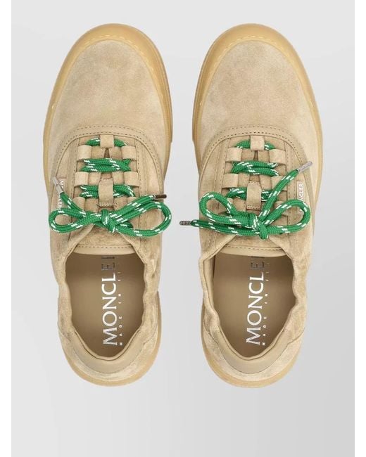 Moncler Multicolor Leather Low-Top Lace-Up Sneakers