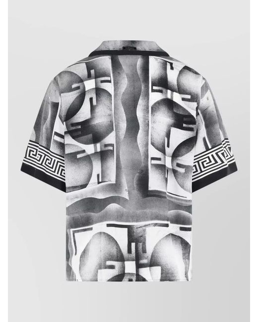 Versace Multicolor Informal Silk Shirt Casual Short Sleeves for men
