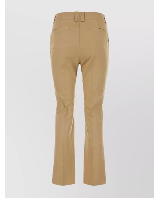Saint Laurent Natural Cotton Straight-Leg Trousers