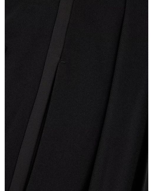 Max Mara Black Virgin Wool High-Rise Pleated Cropped Trousers