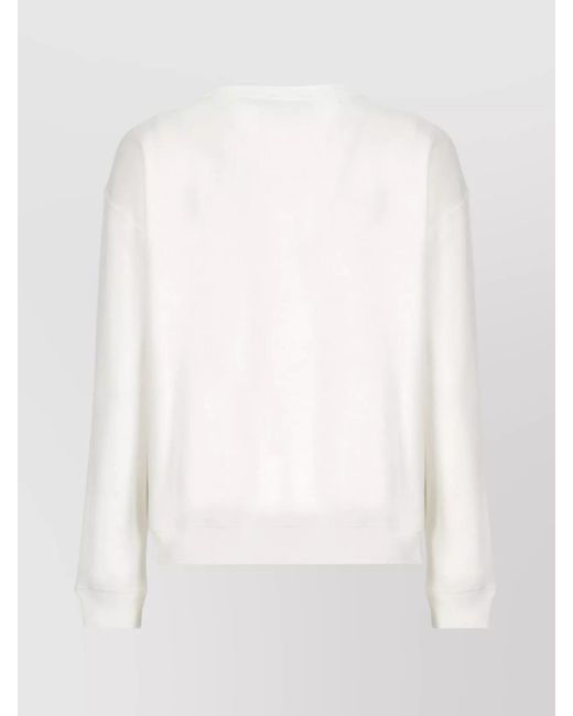 Ralph Lauren White Cotton Long-Sleeve Sweatshirt