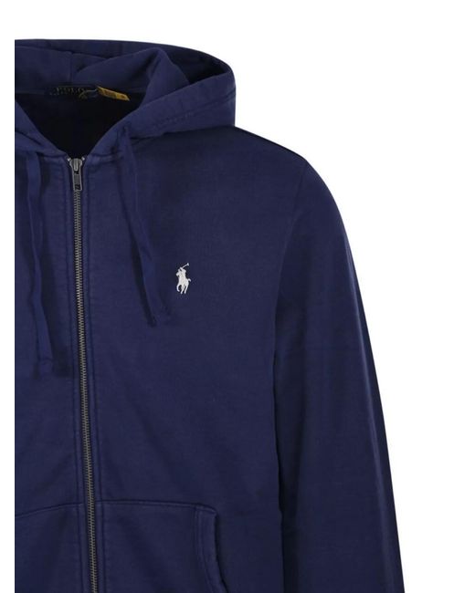 Ralph Lauren Blue Cotton Sweatshirt for men