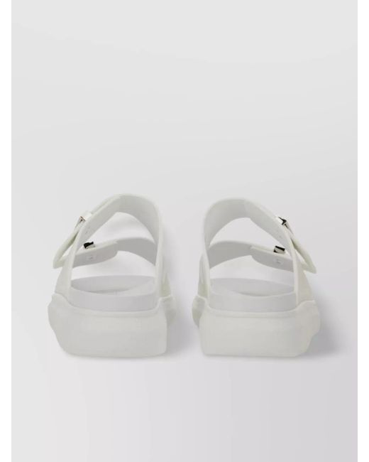 McQueen White Hybrid Double Buckle Sandals for men