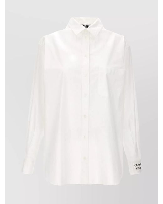 Moschino White Shirt Cotton Chest Pocket