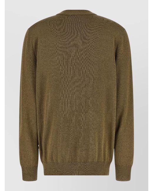 Etro Brown Paisley Silk Insert Cardigan