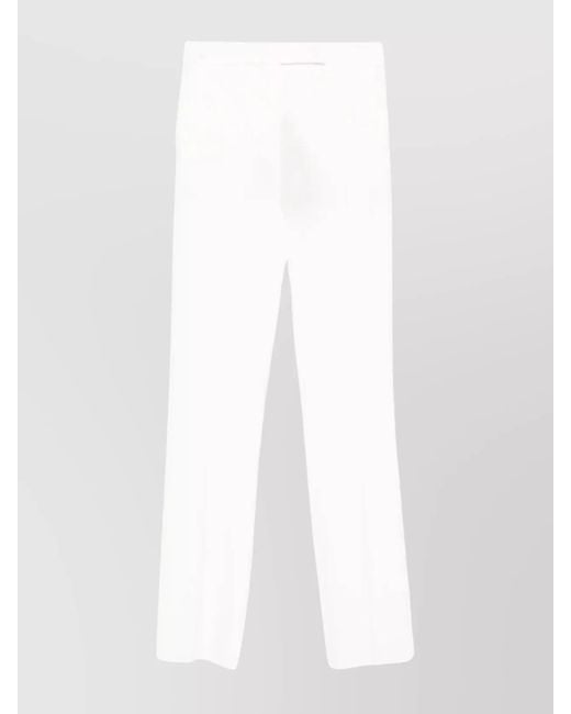 Max Mara White Vincita Straight-Leg Trousers