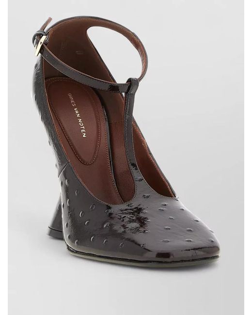 Dries Van Noten Black Sculptural Heel Pumps