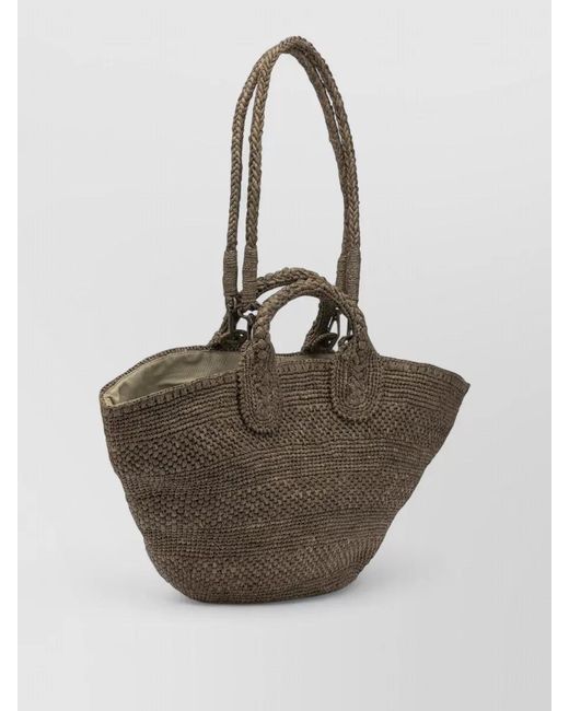 IBELIV Multicolor Beach Bag Handbags Braided Handles Texture
