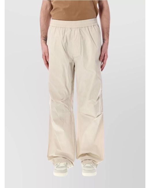Burberry Natural Cotton Blend Oversized Cargo Trousers for men