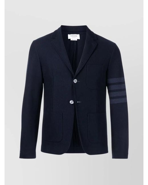 Thom Browne Blue Cotton Cropped Blazer for men