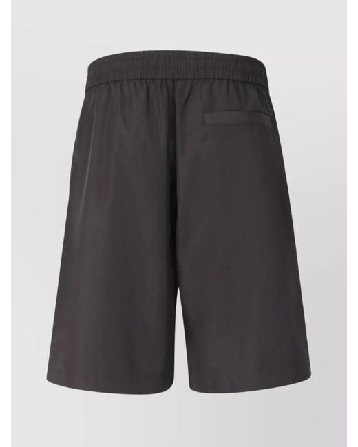 Givenchy Gray Logo-Print Above-Knee Track Shorts for men