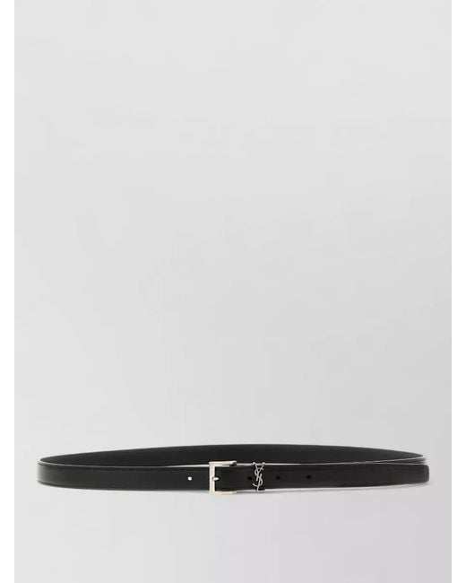 Saint Laurent White Leather Belt for men