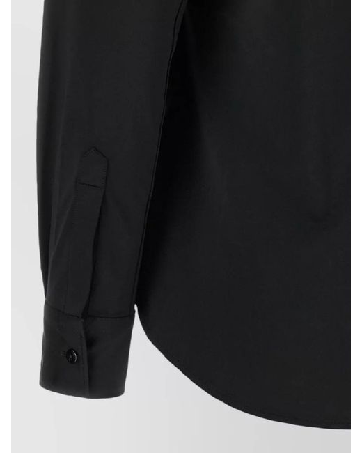 Xacus Black Pina Shirt Active Line Curved Hem