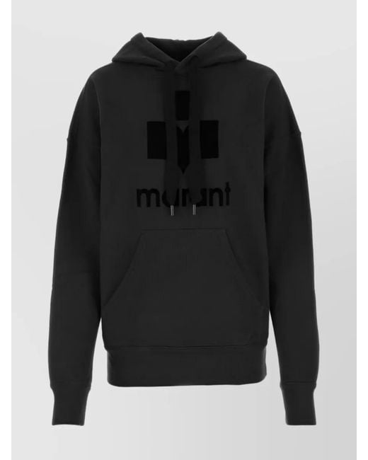 Isabel Marant Black Logo-Print Hoodie
