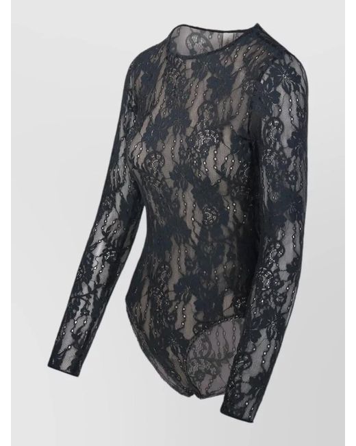 Zimmermann Gray Lace Bodysuit