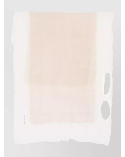 Fabiana Filippi Natural Cashmere Modal Fringed Scarf