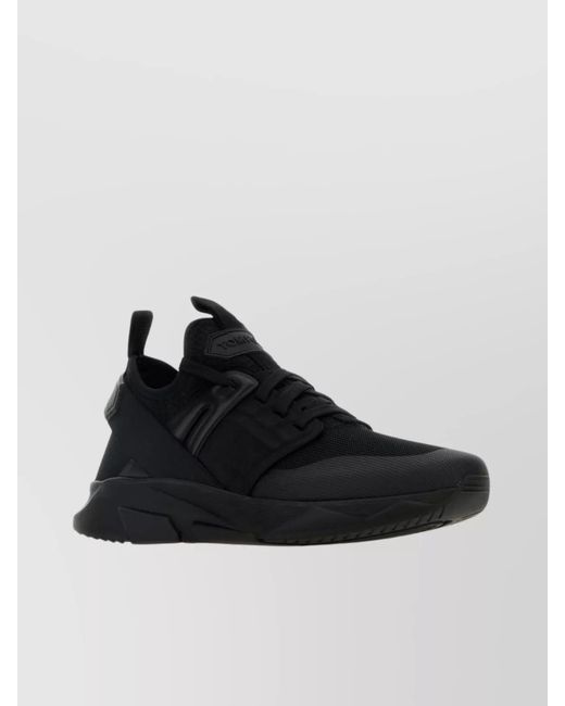 Tom Ford Black Logo Low-Top Sneakers for men