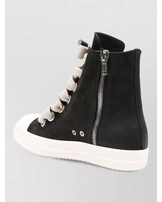 Rick Owens White Leather Hi-Top Sneakers for men