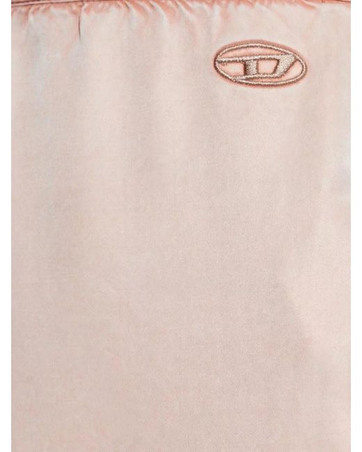DIESEL Pink Midi Skirt Asymmetric Hem Side Slit