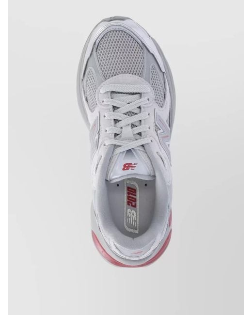 New Balance Gray Mesh Upper Low Profile Rubber Sole Sneakers