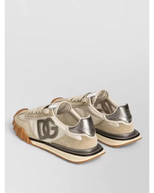 Dolce & Gabbana Natural Leather Low-Top Sneakers for men