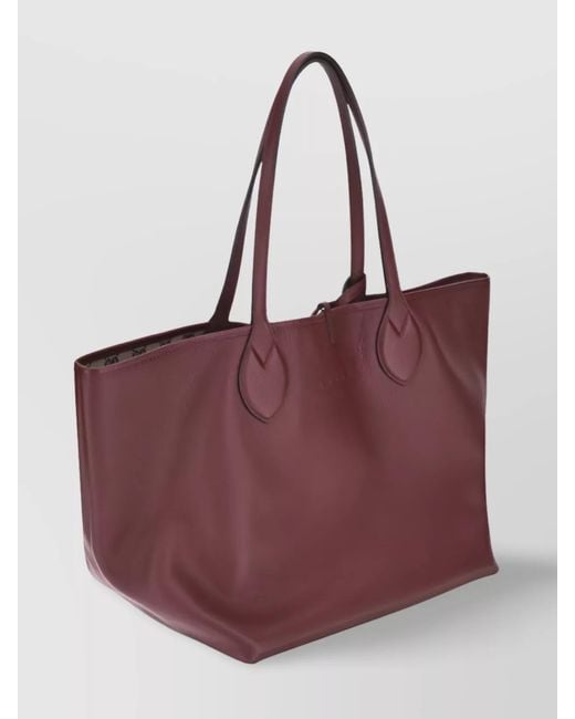 Gucci Purple Large Calfskin Leather Reversible Tote Bag