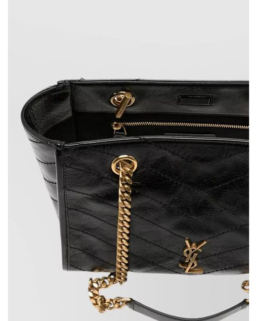 Saint Laurent Black Niki Small Leather Tote Bag