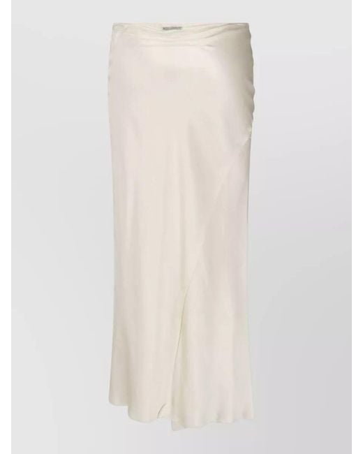 The Attico Natural Knee Length Midi Skirt Ruffle Wrap