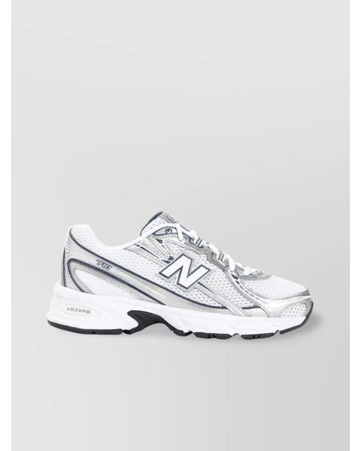 New Balance White Mesh Low-Top Sneakers