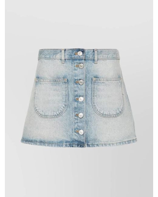 Courreges Blue Denim Mini Skirt
