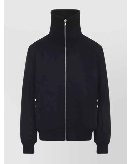 Rick Owens Blue Virgin Wool Bomber Jacket for men