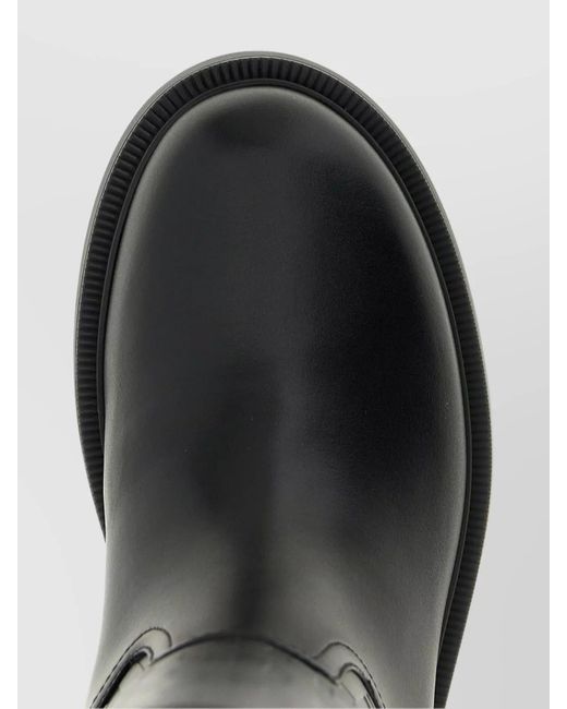 Fendi Black Leather High Boots
