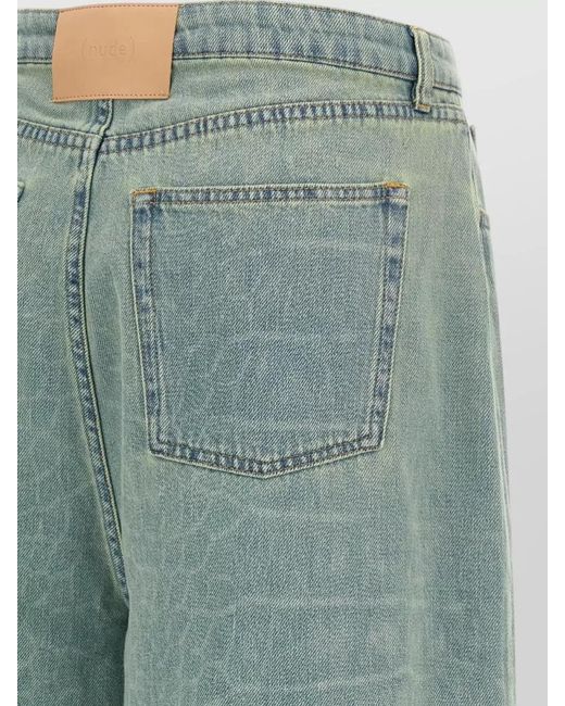 Nude Green Kate Bermuda Shorts Belt Loops Pockets