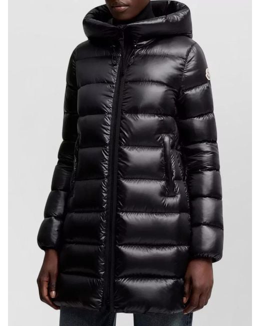 Moncler Black Suyenne Hooded Mid Length Down Coat