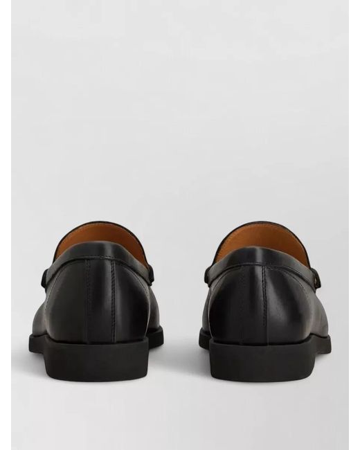 Tod's Black Leather Penny Loafers for men