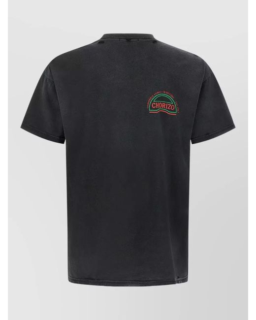 Willy Chavarria Black Chorizo Graphic Crew Neck Short Sleeve T-Shirt for men