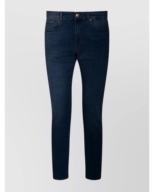 Incotex Blue Skinny Trousers for men