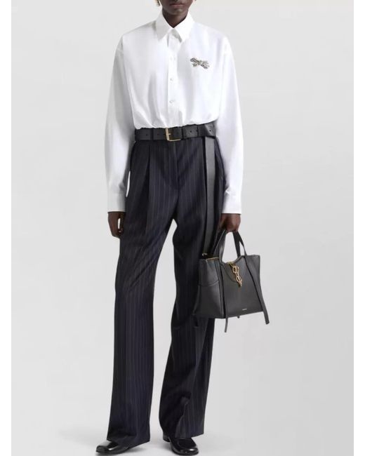 Givenchy Blue Pleated Suit Trousers