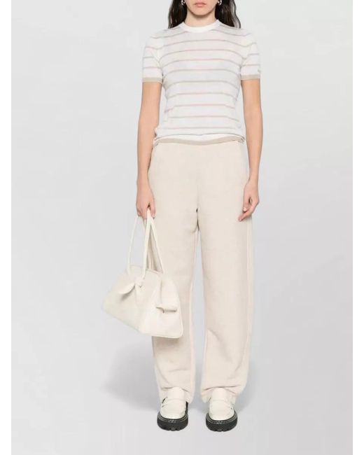 Max Mara Natural High Waist Lounge Trousers Wide Leg