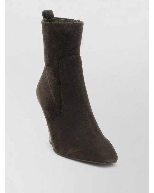 Brunello Cucinelli Black Ankle Boots Precious Heel Monile Detail