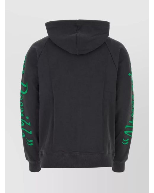 Etudes Studio Black Cotton Logo-Embroidered Hoodie for men