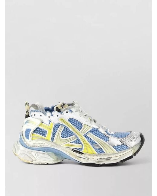 Balenciaga Metallic Runner Sneakers Mesh Upper Rubber Sole