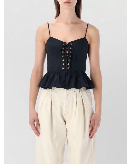 Isabel Marant Blue Marant Étoile Dolma Peplum Top