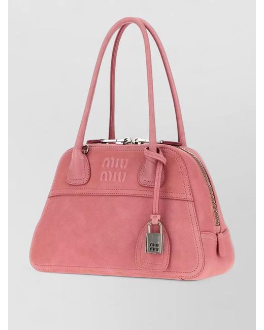 Miu Miu Pink Na Nappa Leather Clutch Bag